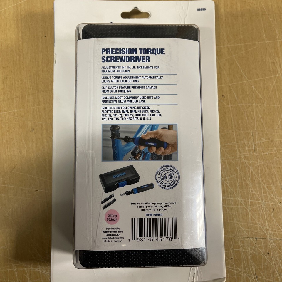 Quinn Precision Torque Screwdriver Set 1050 in. lb. eBay