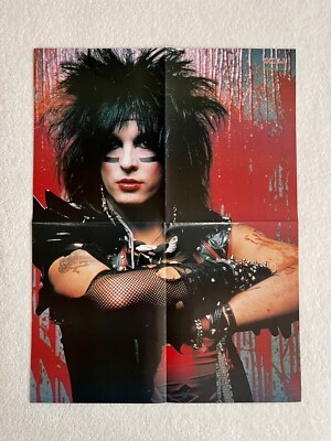 MÖTLEY CRÜE 1983 NIKKI SIXX Swedish Poster Magazine Okej 1980s
