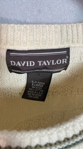 David Taylor Deer Woods Embroidered Crewneck Sweater XL Pullover Grandpa - Picture 5 of 5