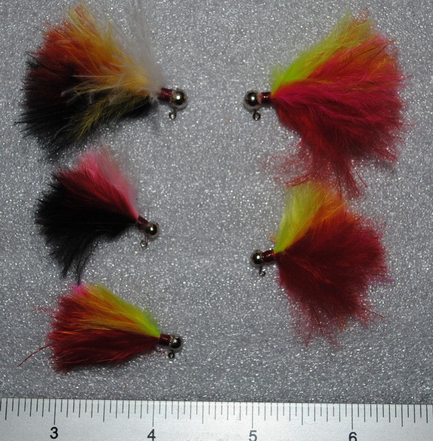 Marabou jigs / beadhead fishing Bass Trout Salmon Panfish fly fishing