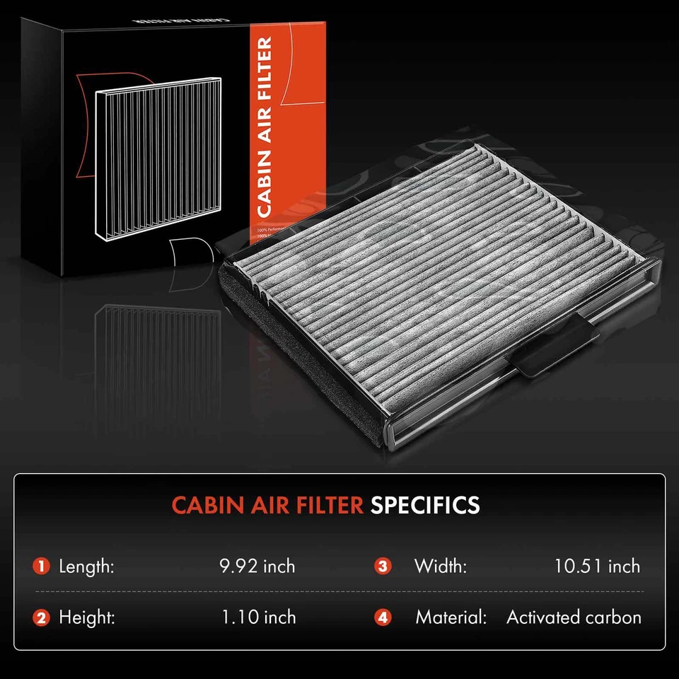 Filtro de aire de cabina de carbón activado para Ford F-150 1997-2004 F-250 1997-1999 F-350 Foto 2 de 4