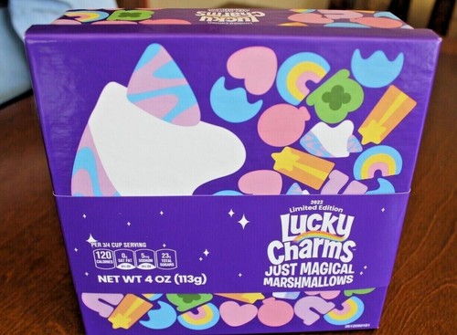 Lucky Charms MAGICAL MARSHMALLOWS Limited Edition Lidded Box Gold Bag! |