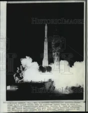 1969 Press Photo Pacific 3 Communications Satellite Launching at Cape Kennedy