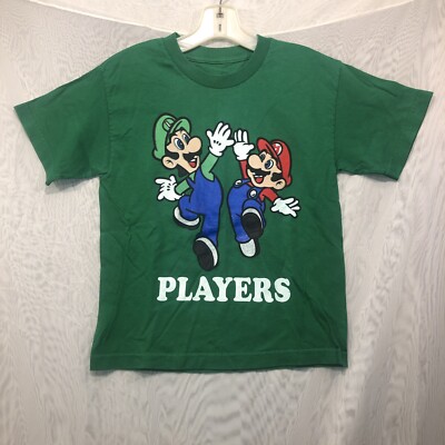 Nintendo Super Mario Shirt Mens Small NES Short Sleeve Video Game Green S473