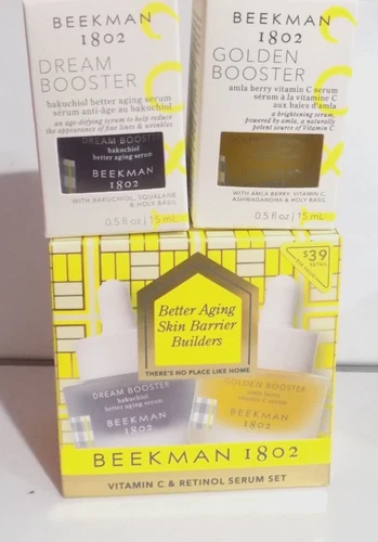 Beekman 1802 Better Aging Skin Barrier Builders~DREAM BOOSTER/GOLDEN BOOSTER~SET