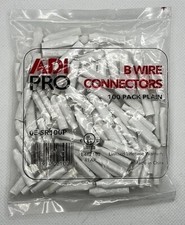 100 Pieces ADI PRO NEW WHITE B Wire Connectors Plain 