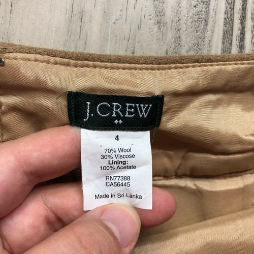Genuine J CREW Style 29992 OATMEAL Wool Blend Lined Women Mini Skirt Size 4🔥MB - Picture 3 of 10