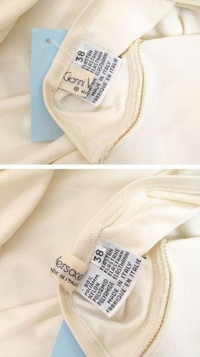 100%Auth Vintage 70s GIANNI VERSACE Sexy Ivory Ruched 1 Piece Neckholder Swimsuit 38 - Bild 8 von 8