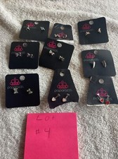 Paparazzi Earrings Lot Of 9 Butterfly Hearts, Angel Wings, And Bunny