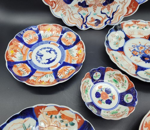 Antique Japanese IMARI Porcelain Collection 6 peices 19th century - Picture 5 of 11