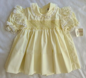 yellow smock dress baby