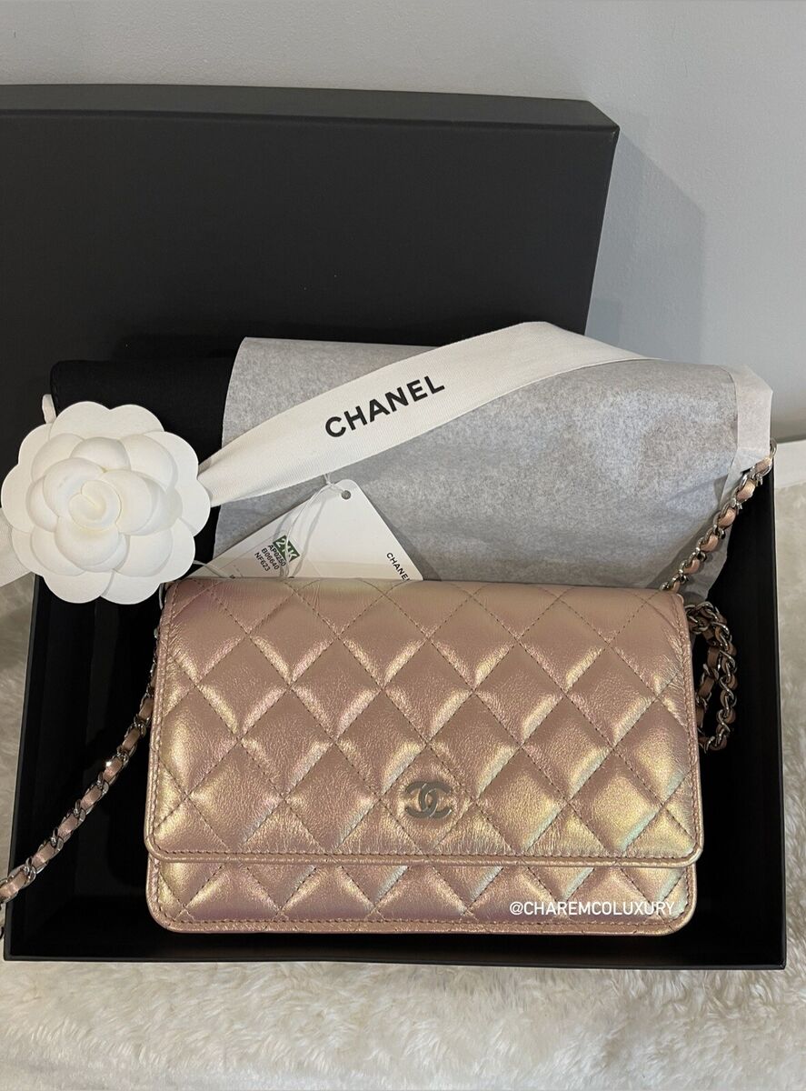 politiker Vred Regeringsforordning NEW SUPER PRETTY🦄 CHANEL 21K Classic Iridescent Pink 🦄 WOC Bag Wallet On  Chain | eBay