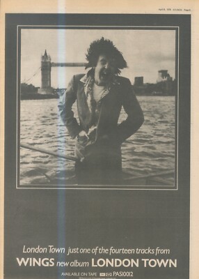 ANEW10 WERBUNG 15X11 PAUL MCCARTNEY & WINGS: LONDON BRIDGE ALBUM