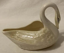 VTG Belleek 1965-80 6th Mark Small Swan Creamer or Gravy Boat - 4"