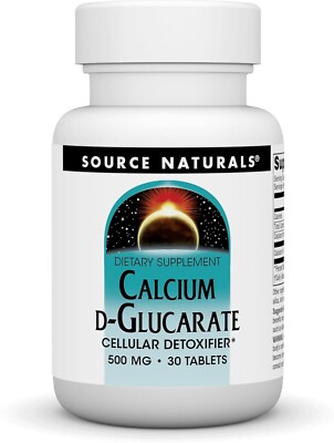Source Naturals, Inc. Calcium D-Glucarate 60 Tablets ~ Cellular Detoxifier ~