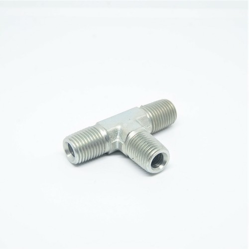 Steel 1/4" Male Npt Mpt Tee T Pipe Fitting Vacuum, Fuel, Air, Water, Oil, Gas - Picture 4 of 6