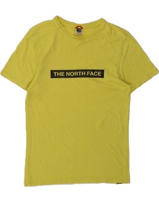 THE NORTH FACE Herren Grafik T-Shirt Oberteil Small Gelb Baumwolle CK06