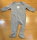 Burt's Bees Baby Gray Cotton One-Piece for Baby Boy  0-3 Months — photo 1