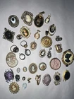 Vintage Cameo Jewelry Lot Wearable & Broken Pieces Sterling Costume Modern