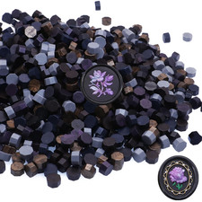 600Pcs Wax Seal Beads, Black Sealing Wax Beads for Waxseal Stamp, Antique Gold W