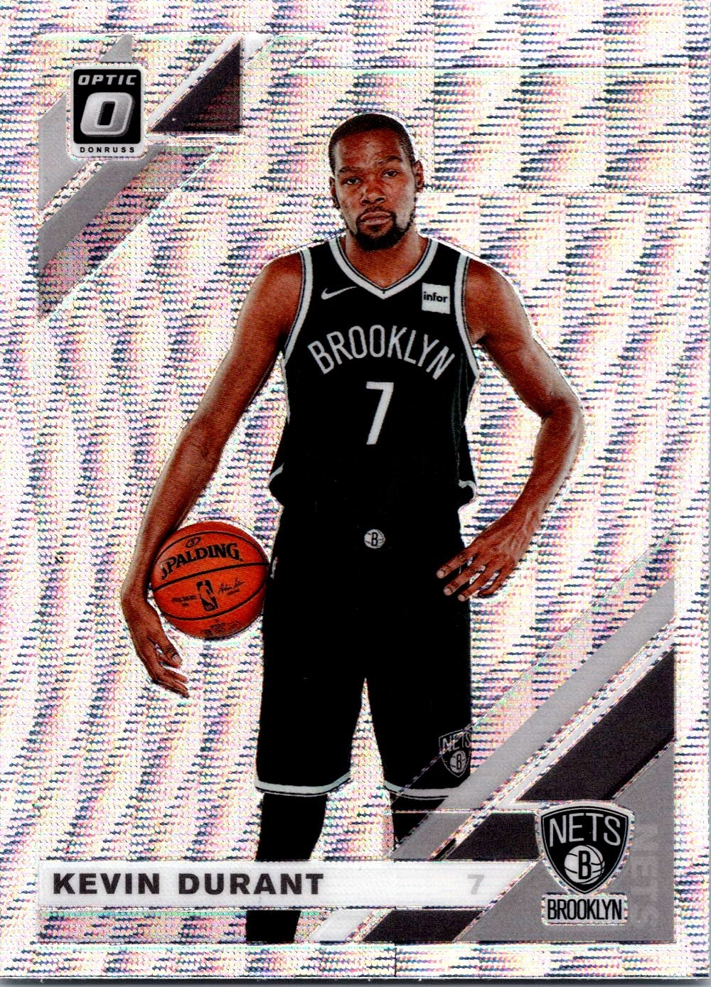 2019-20 Donruss Optic #112 Kevin Durant Fanatics Factory Set (Silver Wave)