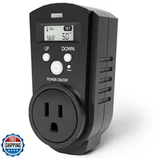 EconoHome Digital Plug-In Thermostat Programmable with LCD Screen for Home