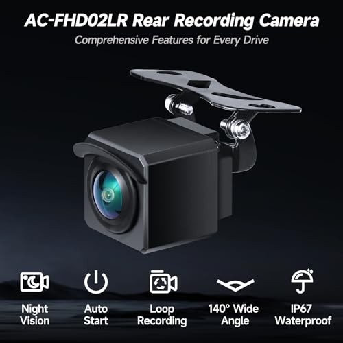 AC-FHD02LR 1080P Backup Camera with Recording, Strong Black Backup Cam, for GB - Picture 7 of 8