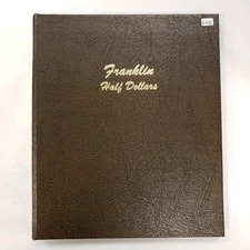 1948-1963 50c Franklin Silver Half Dollar Album Complete - Dansco - Q1388