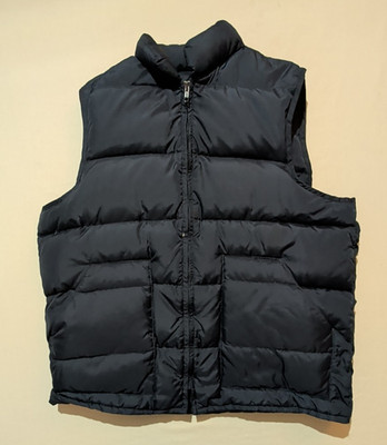 Vintage Sears Goose Down Vest Mens L Blue Puffer Utility Workwear Gorpcore