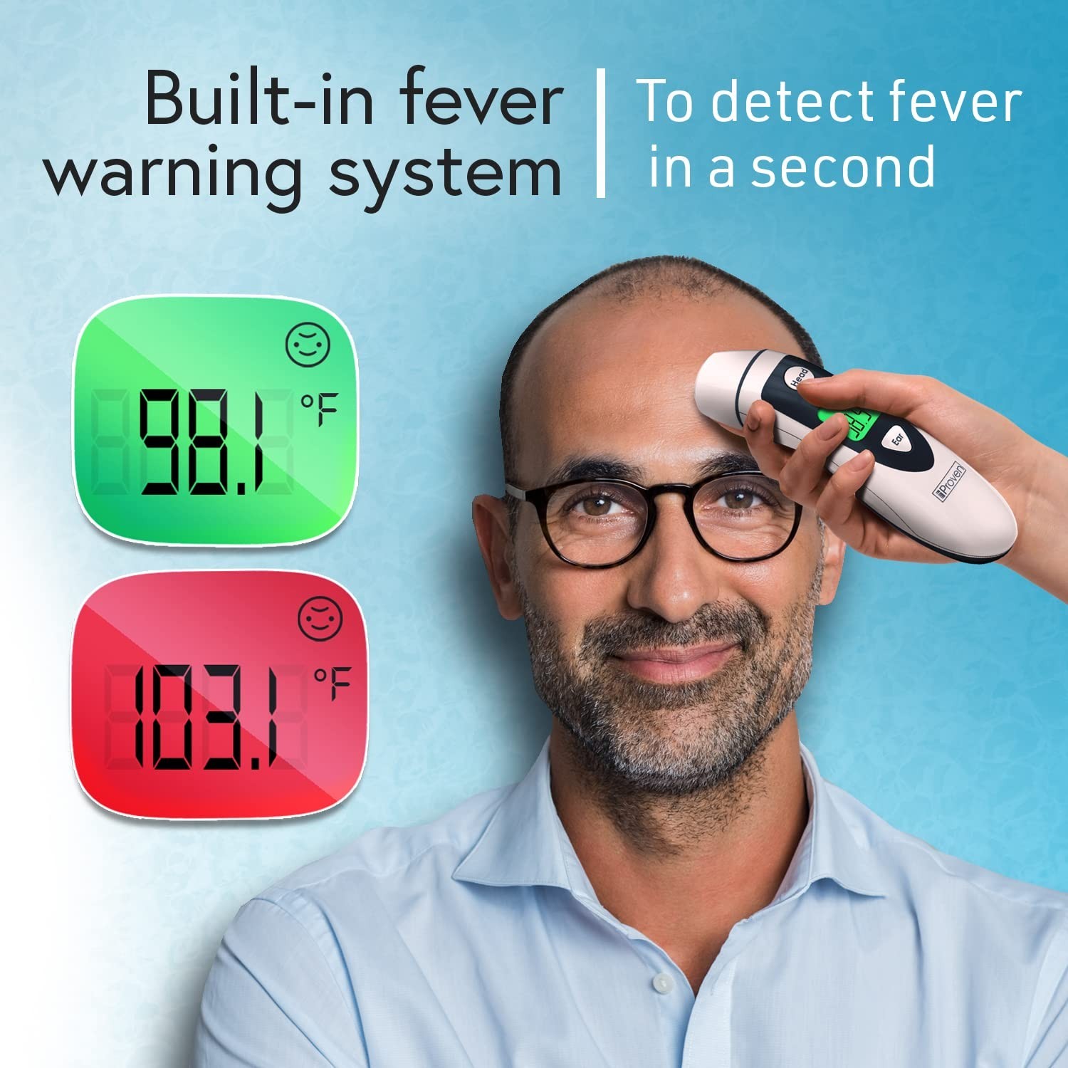 iProven Digital Thermometer for Adults: Fast 1-Second Readings, Fever Alarm