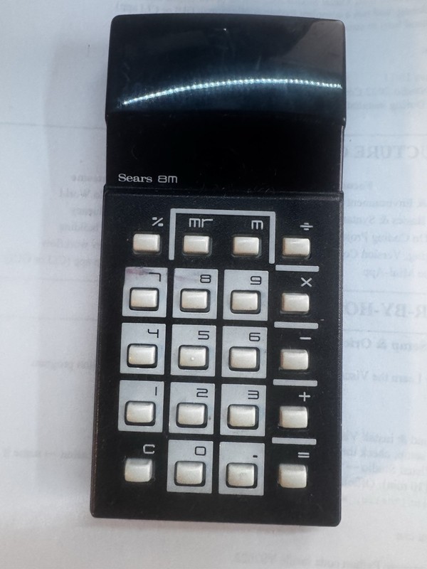 Sears 8M Vintage Calculator with Pouch Tested Working