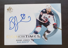 2024-25 SP Authentic Boone Jenner Sign of the Times Auto #SOTT-BJ Blue Jackets