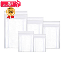 newlng 500PCS Small Plastic Bags Resealable Poly Mixed-1, Transparent-6.3mil