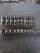 Vintage Craftsman 24-pc 38 Drv 12pt Psockets Sae Deepshallow 1- 1516 Read