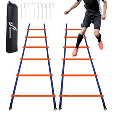 Agility Ladder Speed Training Set 12 Rungs 20ft Detachable Exercise Ladders i...
