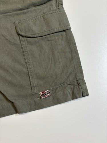Pantaloncini cargo uomo vintage Y2K nuovi con etichetta verde esercito taglia 29 - Foto 4 di 6