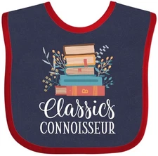 Inktastic English Teacher Librarian Book Lover Baby Bib Group Shakespeare Austen