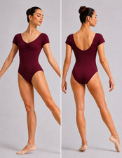 Dancer.NYC "Aurora Style" Leotard - CLOSEOUT SALE - BURGUNDY Medium - FREE SHIP