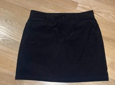 Eddie Bauer Women s Sz 8 Black Adventure 2.0 Skort Skirt Ladies Pickleball Golf