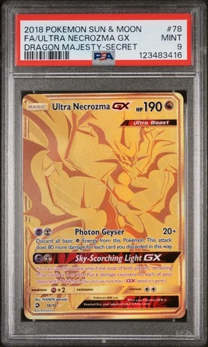 Ultra Necrozma Gx 78/70 Secret Dragon Majesty Pokemon PSA 9