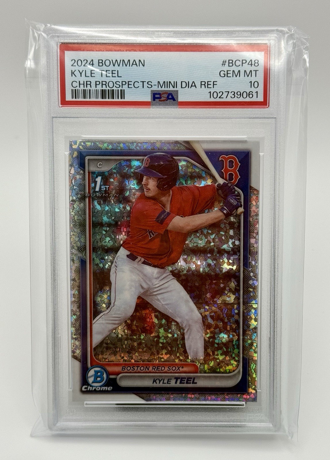 2024 Bowman Chrome Mini Diamond Refractor Kyle Teel 1st Bowman PSA 10