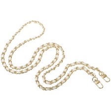 55 Inch Purse Chain Strap, Bag Chains for Handbags, White/Gold