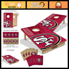 NFL Cornhole Game Set - 2' x 3' Wooden Board with Logo Bags - Outdoor Fun