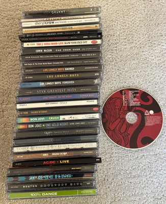 MUSIC CD LOT of 29 | Various Rock | Bon Jovi-Styx-Sheryl Crow-Queen-AC/DC-Boston
