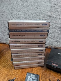 Sega Master System - Original Launch Edition Console Lot  With 18 Games Tested