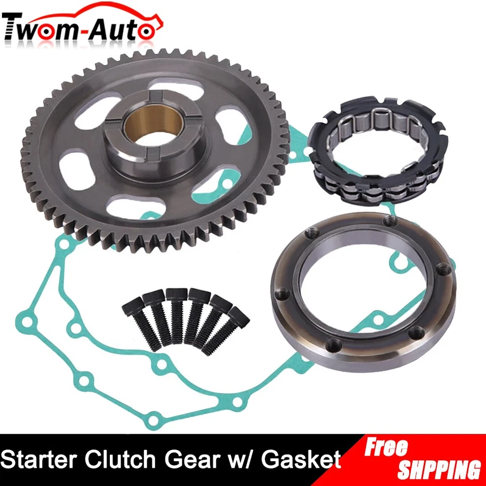 Engranaje de sujeción de cojinete de embrague de arranque unidireccional con junta para Yamaha YFZ450R 2009-2022 Foto 4 de 4