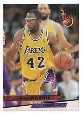 1993-94 Fleer Ultra Basketball James Worthy Card #97 Los Angeles Lakers HOF