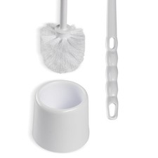 16'' Toilet Brush w/ Storage Holder Bowl Brush with Caddy Polypropylene Bristles