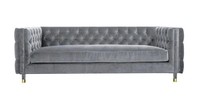 Grau Textil Stoff Couchen Kreative MöBel 4 Sitzer Neu Chesterfield Sofa Xxl Big
