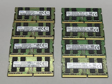 Lot of 8 Sticks 16GB DDR4-3200AA Laptop Ram Sodimm Samsung, Hynix